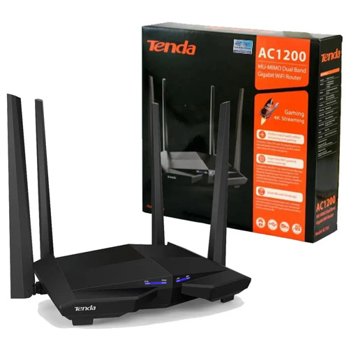 Tenda AC10 AC1200 1200Mbps Dual Band 4 Antenna Gigabit WiFi Router - SatkhiraNet