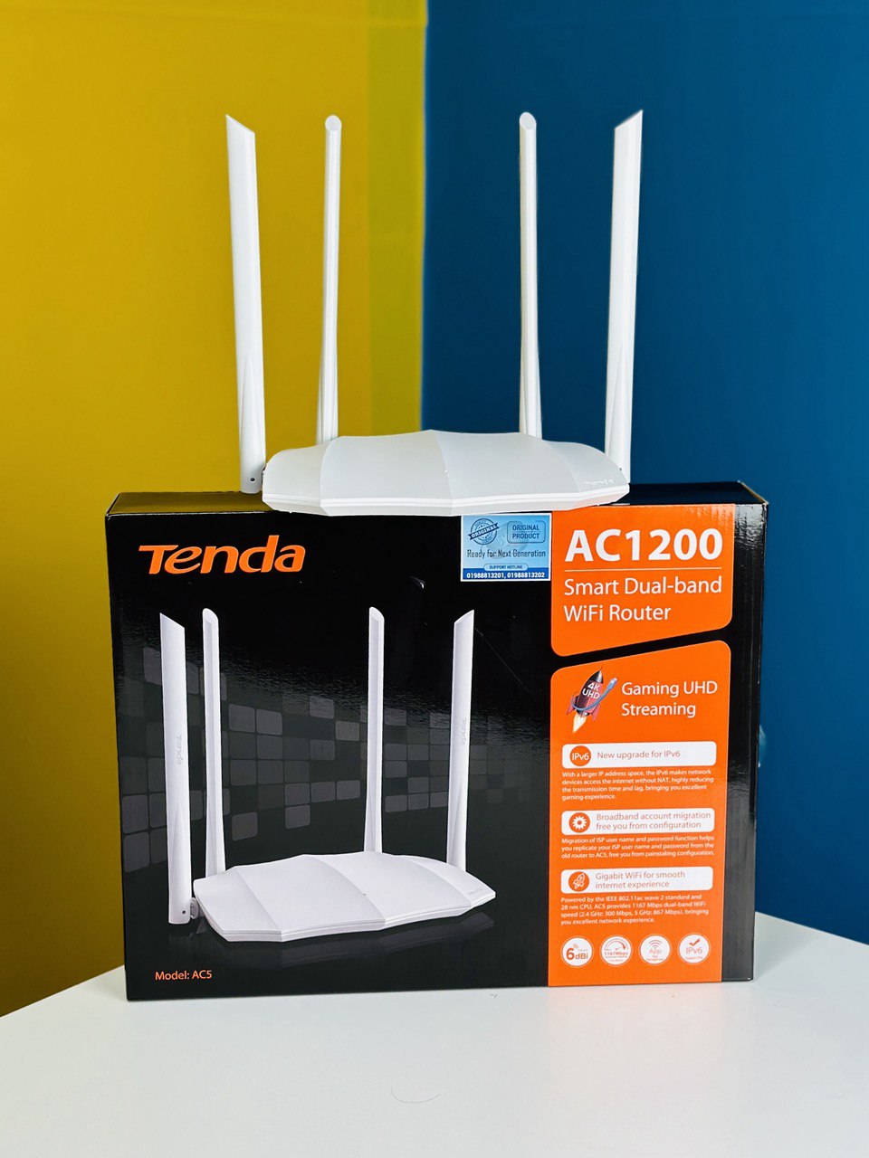 Tenda AC5 , AC1200 Smart Dual-band WIFI Router