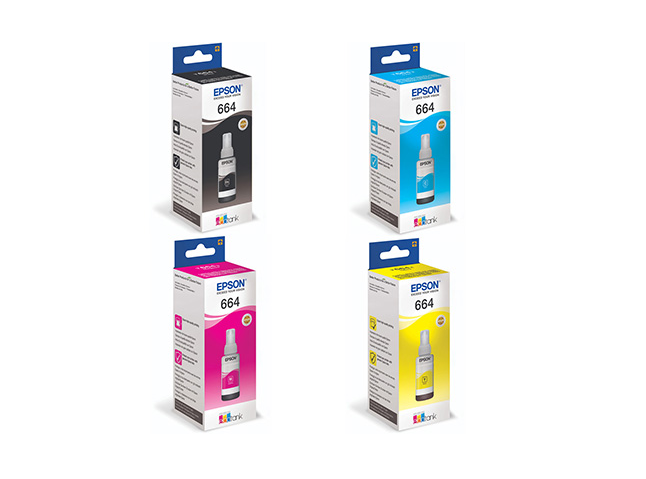 Epson 664 Original Ink Bottle Set (Black + Cyan + Magenta + Yellow) zonex.com.bd